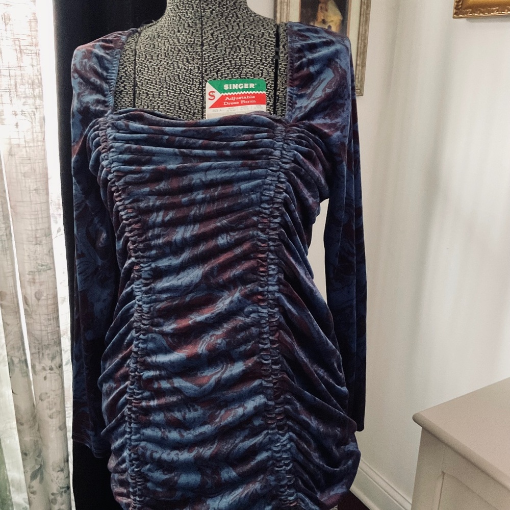 Wild fable velvet pattern dress